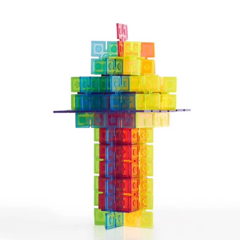 Guidecraft Intelox Rainbow Building Blocks Set - Montessori toys toy